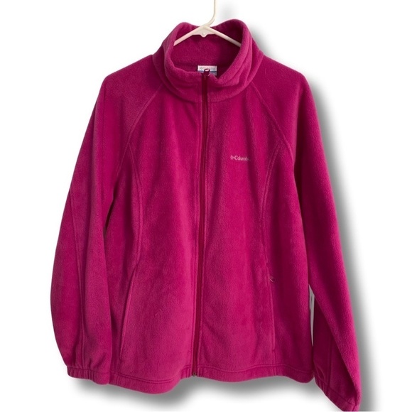 Plus Size Women’s Columbia Benton Springs Full-Zip Fleece Jacket Fuchsia Size 1X - Picture 5 of 9